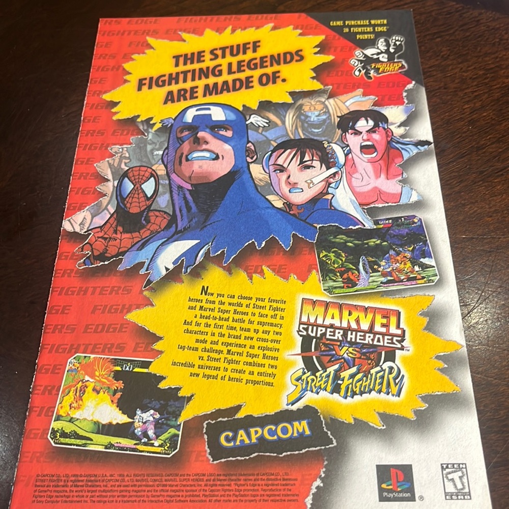 4 /$10 capcom marvel super heroes ad